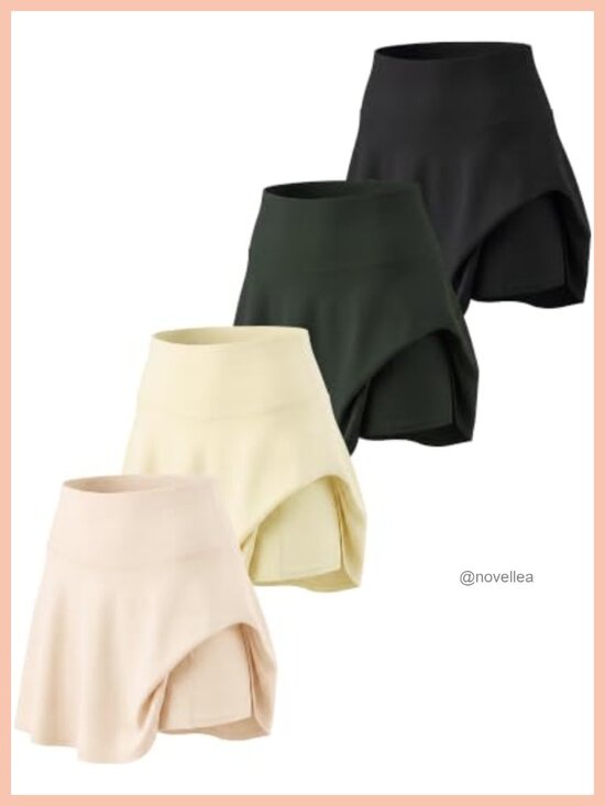 Dresses & Skirts - 4 Pack Women's Skater Skort Pleated Athletic Tennis Golf Skirt with Pockets